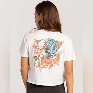 NWT - VOLCOM Day By The Beach Womens Crop Pocket Tee - Size XS (US 0/2)